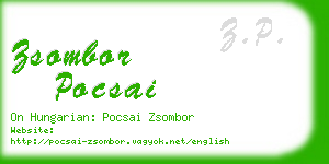 zsombor pocsai business card